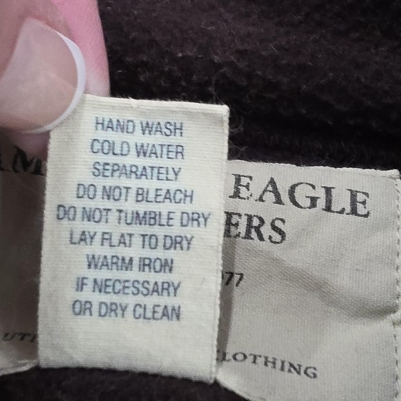 American Eagle Outfitters Sweater Mens 2XL Brown Wool Half Zip Mock Neck Stripe - Picture 4 of 6